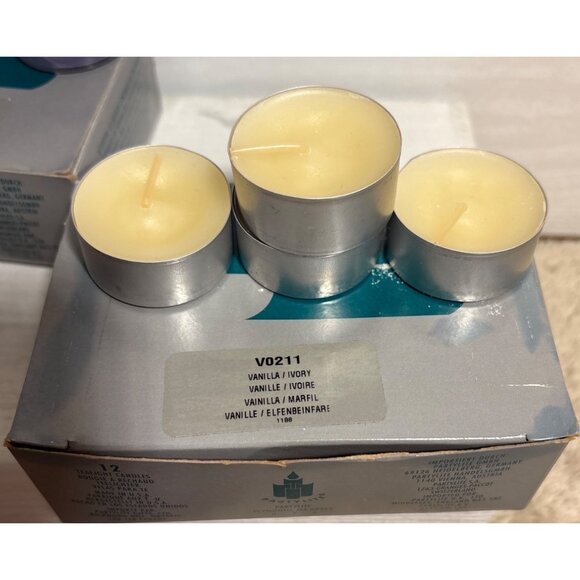 PartyLite Candles Tealight Candles Lavender Amethyst Vanilla Ivory and Purple RE - Picture 7 of 10